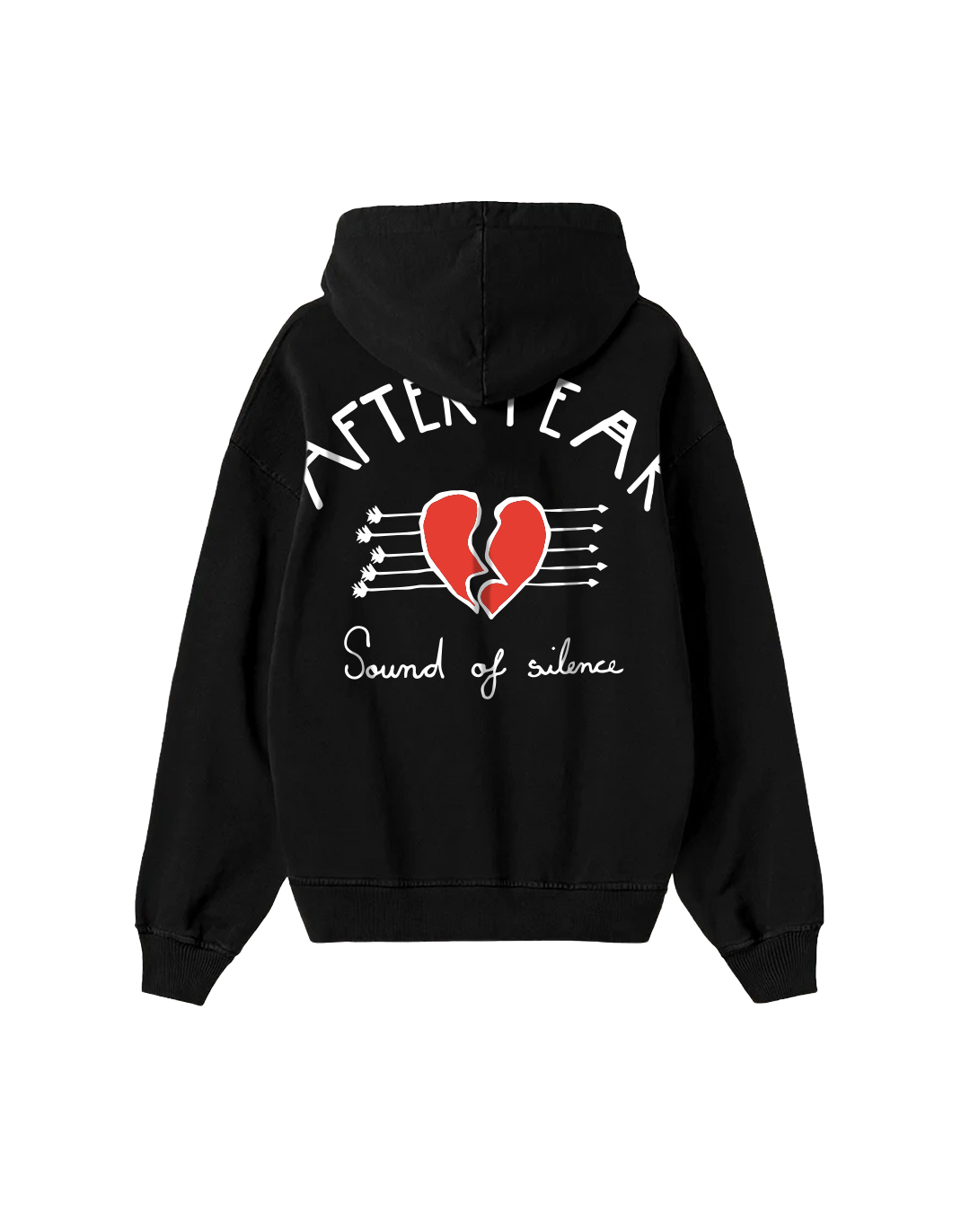 Broken heart discount embroidered mens hoodie