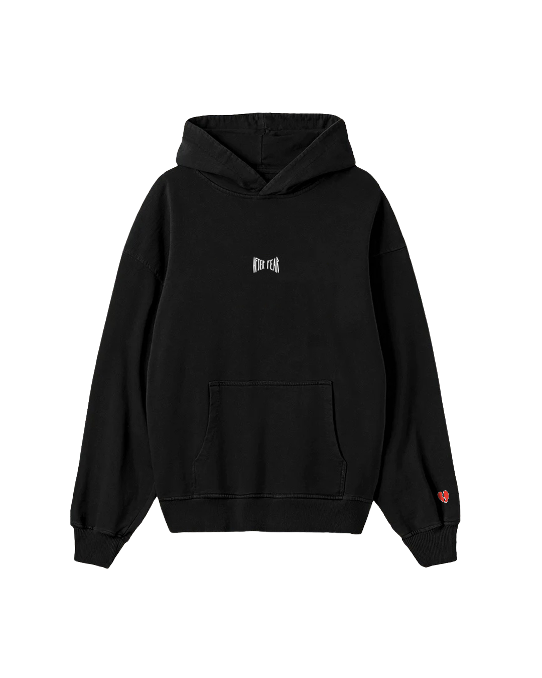 Broken heart outlet embroidered mens hoodie